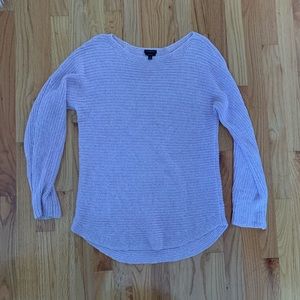 Light purple knit sweater.